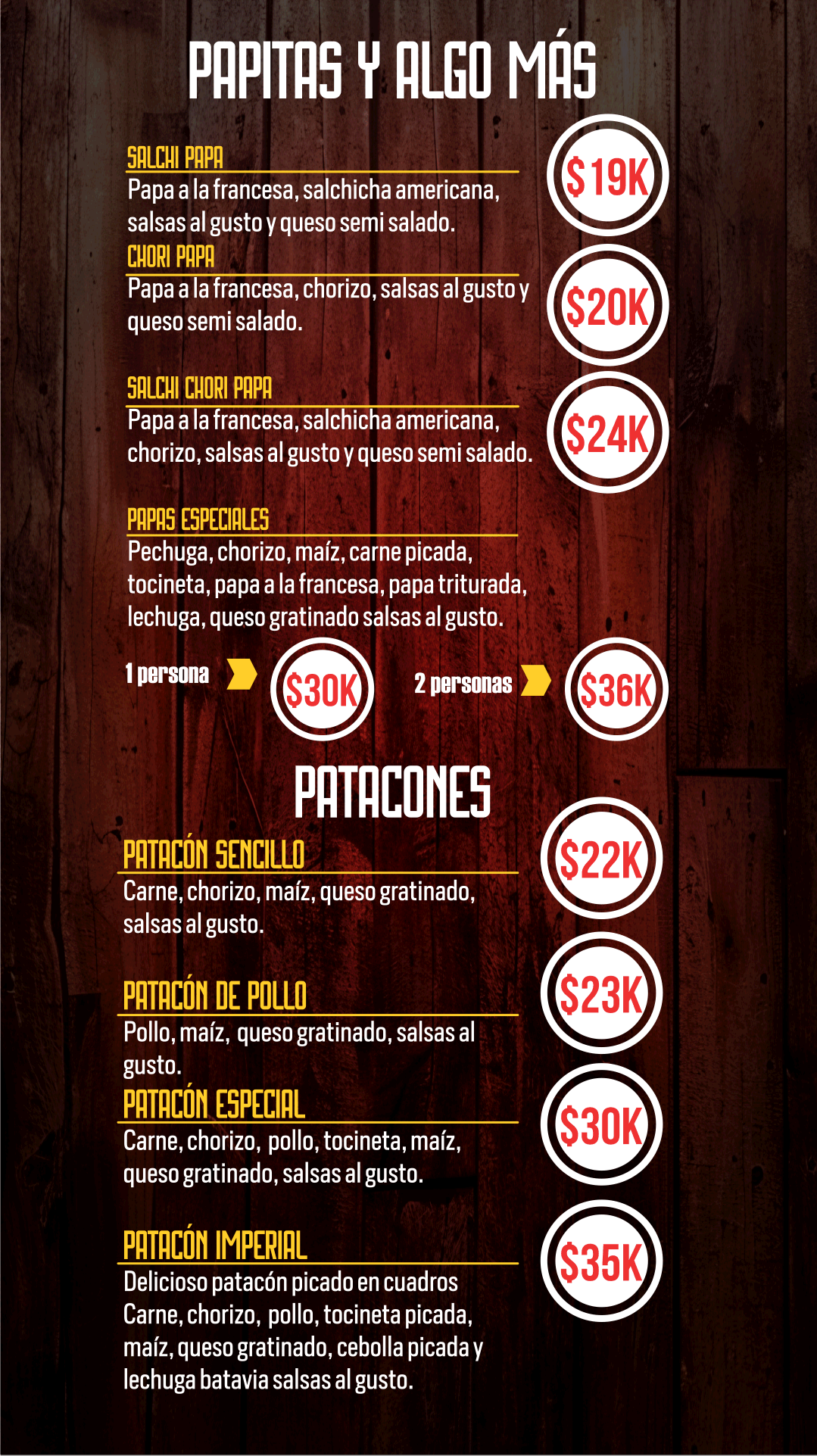 Bohemia — Bebidas. Amplía la imagen para leer la carta.